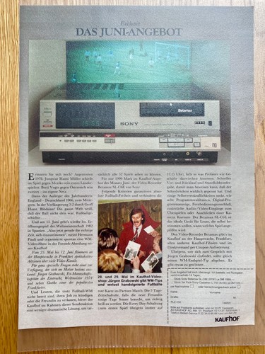Kaufhof sony betamax - kaufhof,