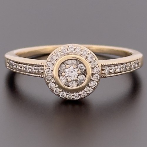 Gelbgold 26 kt diamant - 0,26,