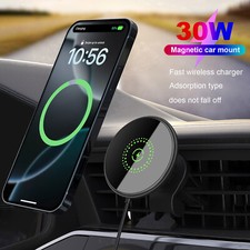 30W Magnetisches Kabelloses Autoladegerät Kfz Handyhalterung für iPhone 17 16 15