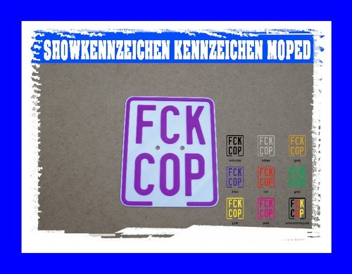 Fck cop show kennzeichen - fck-cop,