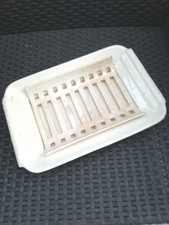 Max Roesler schöne Alte Spargel-Platte 2-tlg mit Abtropfsieb