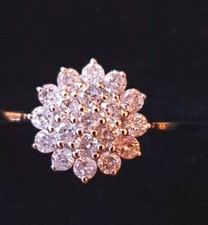 Damen Diamantring, Wg 375, Gr.58, 0,25 Karat, 8 mm Ringkopfbreite