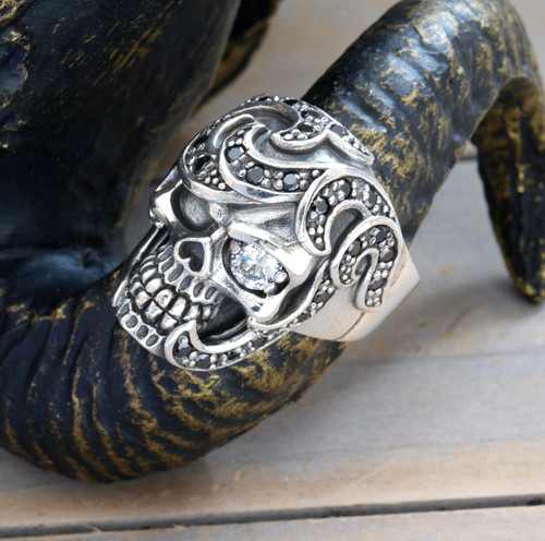 Biker totenkopf skull ring - biker,