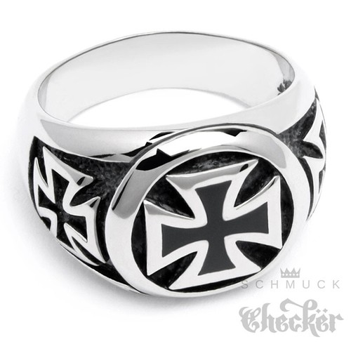 Edelstahl biker ring eisernes - edelstahl,