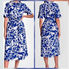 Dkny midikleid blau weiß - midikleid,