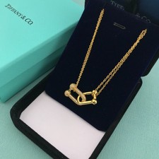 Authentische✽Tiffany✽Halskette aus 18K Gold mit Diamant Hufeisenverschluss