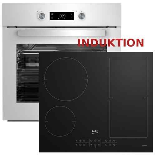 Herdset induktion weiß - weiß, beko