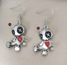 Lustige Ohrringe Voodoo Puppe NEU 