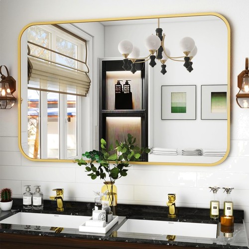 Wandspiegel gold 75x122 - wandspiegel,