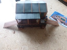 Playmobil 4305 Eisenbahn Güterbahnhof, 3 Figuren + div. Zubehör, orig. Bauplan!