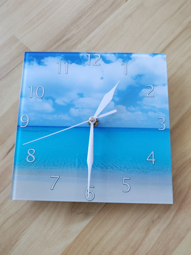 Uhr wanduhr meer - wanduhr, blau