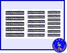 Eigentumsschilder Harzer Schmalspurbahnen HSB Modellbahn Aufkleber-Set - Spur G