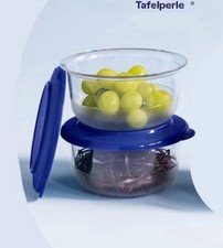 Tupperware Tafelperle Schüssel 450 ml blau Tafelfeine Tupper Servierschüssel neu