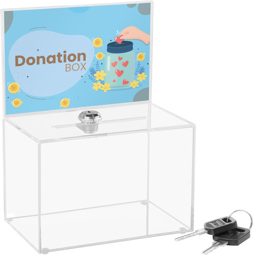 Acryl spendenbox mit - acryl,
