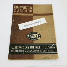EARLY HELLA KRAFTFAHRZEUG ZUBEHÖR KATALOG OLDTIMER MUST HAVE LITERATUR MERCEDES
