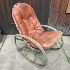 Alter Schaukelstuhl mit Auflage BAMBUS Bastler