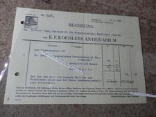 Alte Rechnung Koehlers Antiquarium 1940 Leipzig Antiquariat