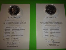 BRD Deutschland 10 Euro R. Schumann Silber 925 + 500,Gedenkmünzen +Sonderprägung