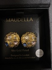 Damen Creolen Ohrringe Gold Farbe  Mode Schmuck 18ct Gold Plated Neu