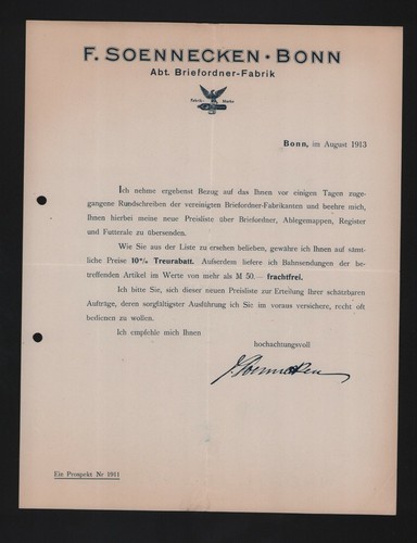 Bonn brief 1913 f - brief, 1913,