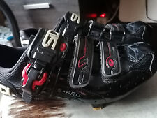 Sidi 5 Pro Carbon Rennradschuh Millennium 3 Gr. 41 / 42  Schwarz Shimano Platten