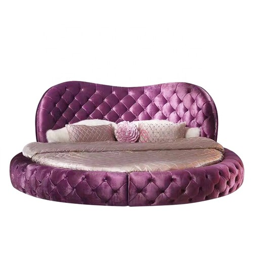Runde chesterfield design bett - chesterfield,