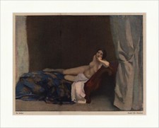 Im Atelier Rudolf Nißl Akt Frau Erotik Kanapee Sofa Vorhang Modell Jugend 2084