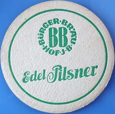  Alter Bierdeckel Bürger-Bräu Hof i .B. Edel Pilsner um 1952