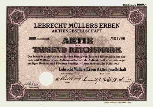 Lebrecht müllers erben - müllers, ag