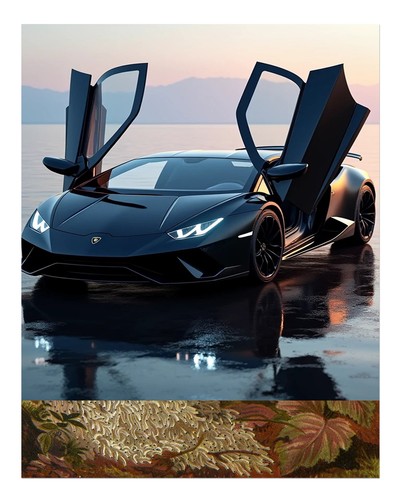 Luxus-Supersportwagen-Wandkuns