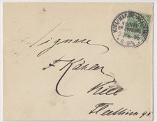 Brief mit Sonderstempel Kiel=Marine-Akademie Kanaleröffnung 1895