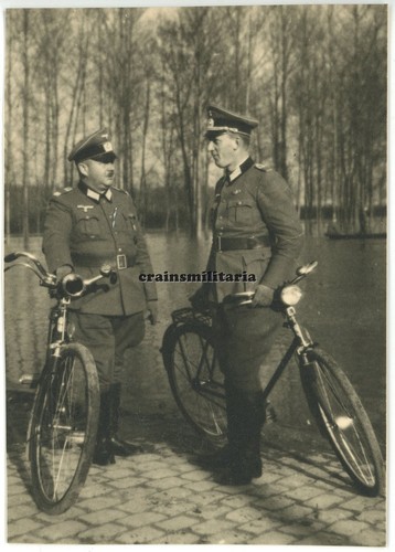 Orig foto offiziere fahrrad - offiziere,
