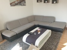 Vigo Mega Eckgarnitur_softy schwarz incl. Vorziehsitz Maße ca. 3,10x2,58m