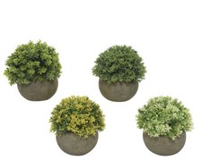 1 Kunstpflanze 13cm im Topf Mini künstliche Grünpflanzen Plastikpflanzen Deko