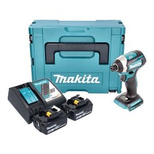 Makita DTD 154 RGJ Akku Schlagschrauber 18 V 175 Nm 1/4" + 2x Akku 6 Ah + Lader