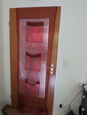 Gardine Hängeaufbewahrung bordeaux rot Karo