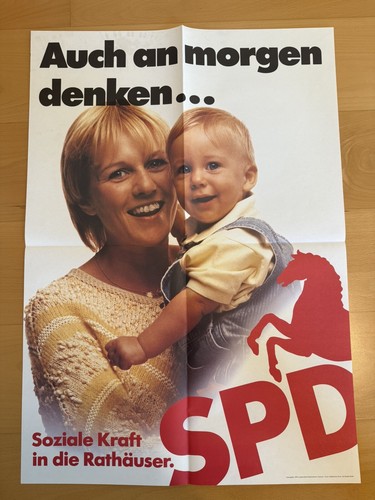 Spd wahlplakat auch morgen - wahlplakat, "auch
