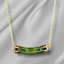 Jade Stab Gold Kette - 925