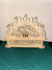 Großer 3D Schwibbogen Leuchtbogen Holz LED 45x35cm