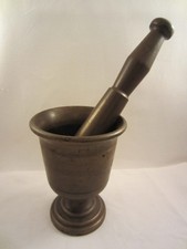 GROSSER BRONZE MÖRSER RUND