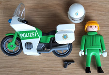Playmobil Polizist grün Motorrad Waffe vintage Figur Zubehör 3983
