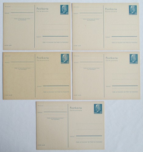 B2997 ganzsachen ddr - -, 5x