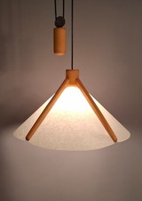 DOMUS Pendellampe Leuchte Danish Design Buchenholz Lunopal Vintage