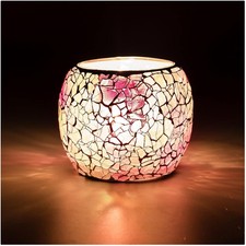 Teelichthalter Glas, Mosaik