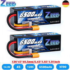 2x Zeee 14.8V 4S Lipo Akku 120C 6500mAh XT90 Hardcase für RC Auto Flugzeug Boat
