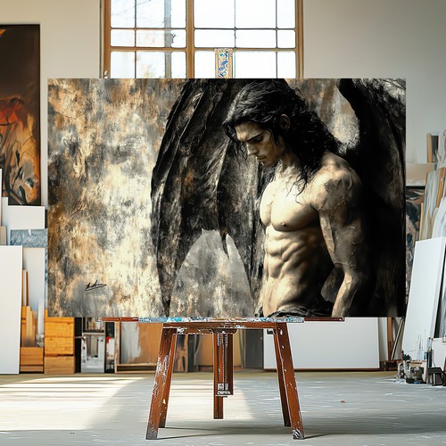 Leinwand bild xxl - erotik, man