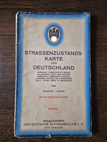 Straßenkarte 1938 ddac - 1938,