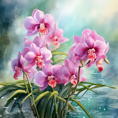 Wandbild orchideen blumen - orchideen, deko
