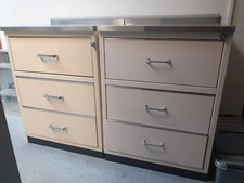2 Baisch Metallschränke abschließbar Vintage beige