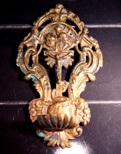 traumhaftes antikes Weihwasser Becken Kessel Wand Gefäß Messing H 23cm